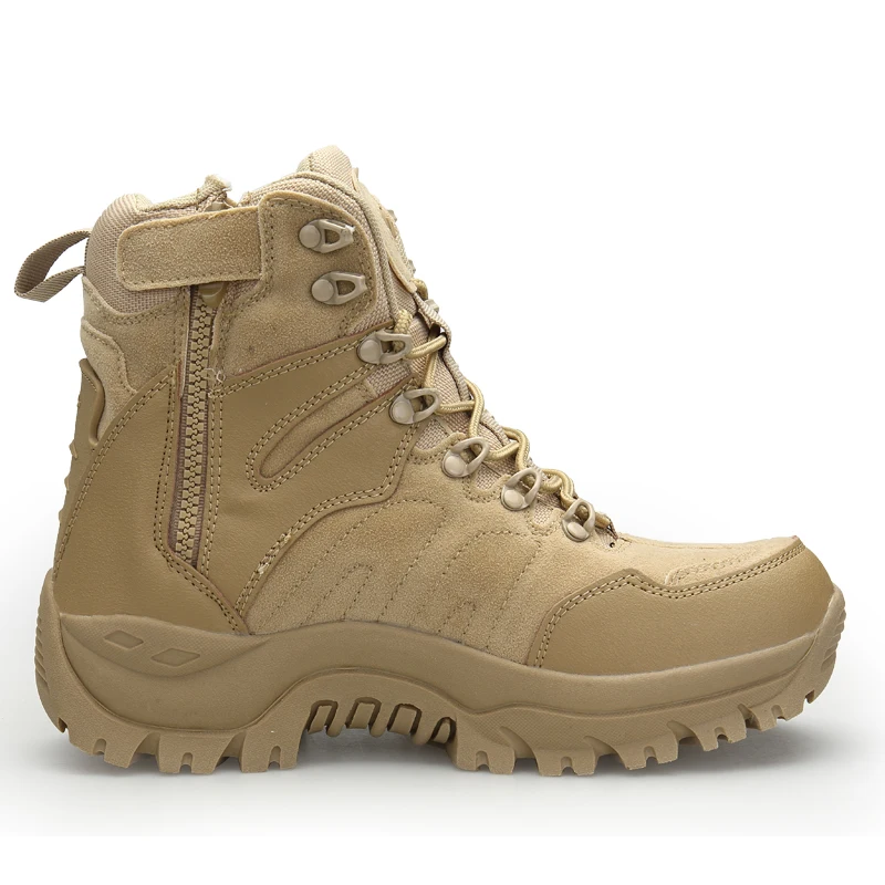 Men's Military Tactical Combat Boots High Top Desert Jungle Boot Autumn Winter Outdoor Hiking Work Safety Shoe Anti-Slip Durable view 2