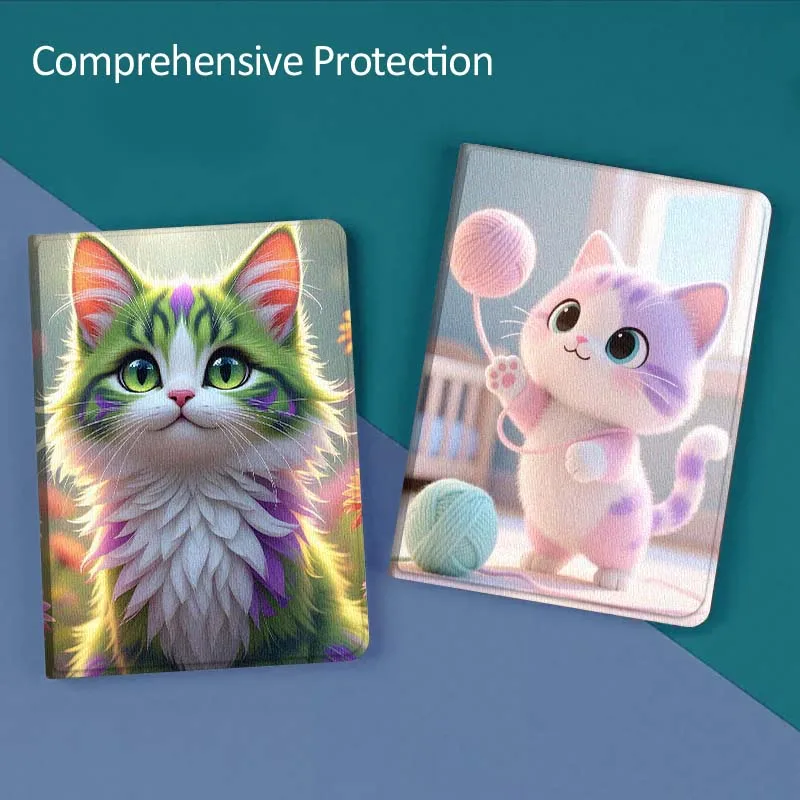 

Color Cat Cute Cartoon Gift For Huawei MediaPad T5 T10s M6 M5Lite SE Honor Tab 5 6 7 V7 V8 X8a X9a Pro Soft Tablet Case