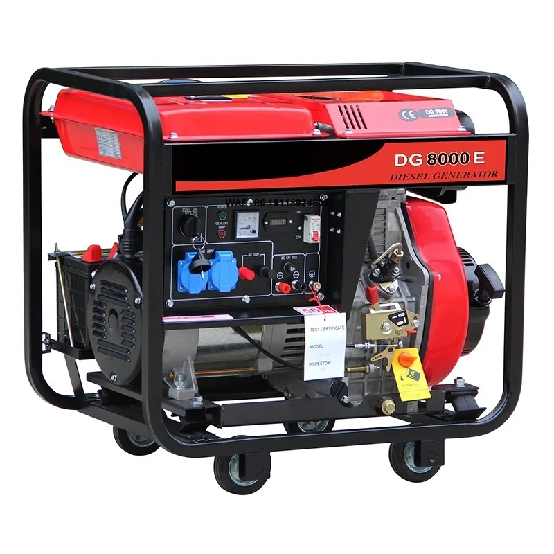

6kw 50Hz Frequency 220V Output Open-Frame DG8000E Generator for Home Single Phase Silent Type