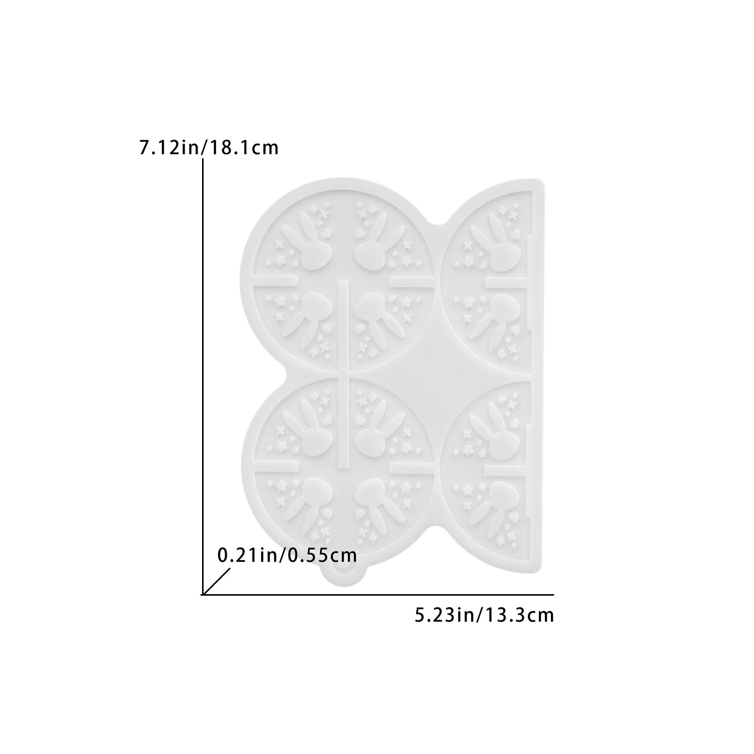 

Силиконовая форма для поделок своими руками: пасхальный кролик-пэчворк, подвеска-кролик, гипсовая форма