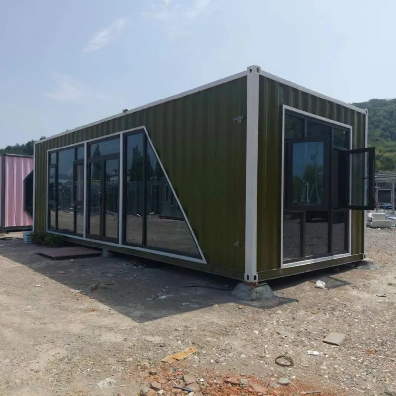 Villa modular de estructura de acero para el hogar, casa contenedor de fácil montaje, protección de seguridad anti-terremotos, tienda de campaña de alivio de inundación