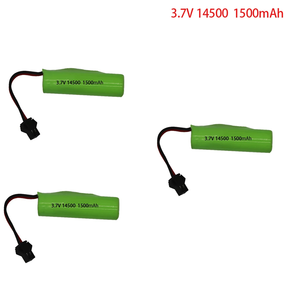 3.7V 1500mah  14500 Battery and charger For C2 D828 RC Stunt Dump Car Toy Accessory 3.7V 14500 Li-ion battery with SM-2P Plug