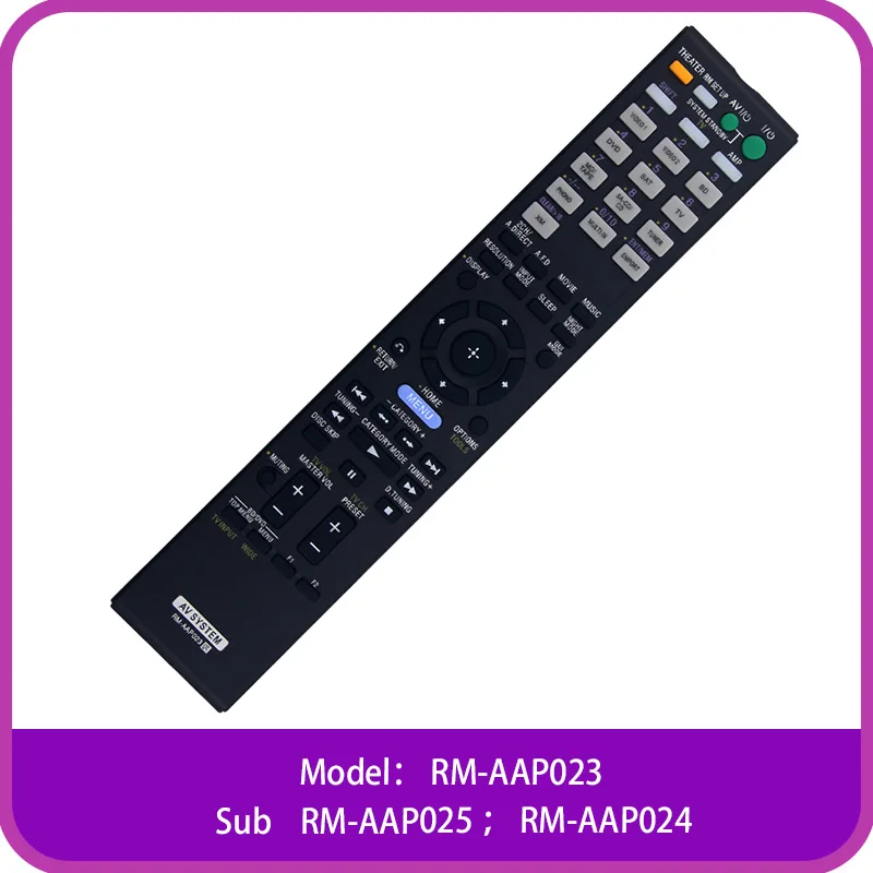 RM-AAP023 Sub RM-AAP025 RM-AAP024 Remote Control for Sony DVD STR-DG920 7.1 Channel AV System Receiver or For STR-DA2400ES