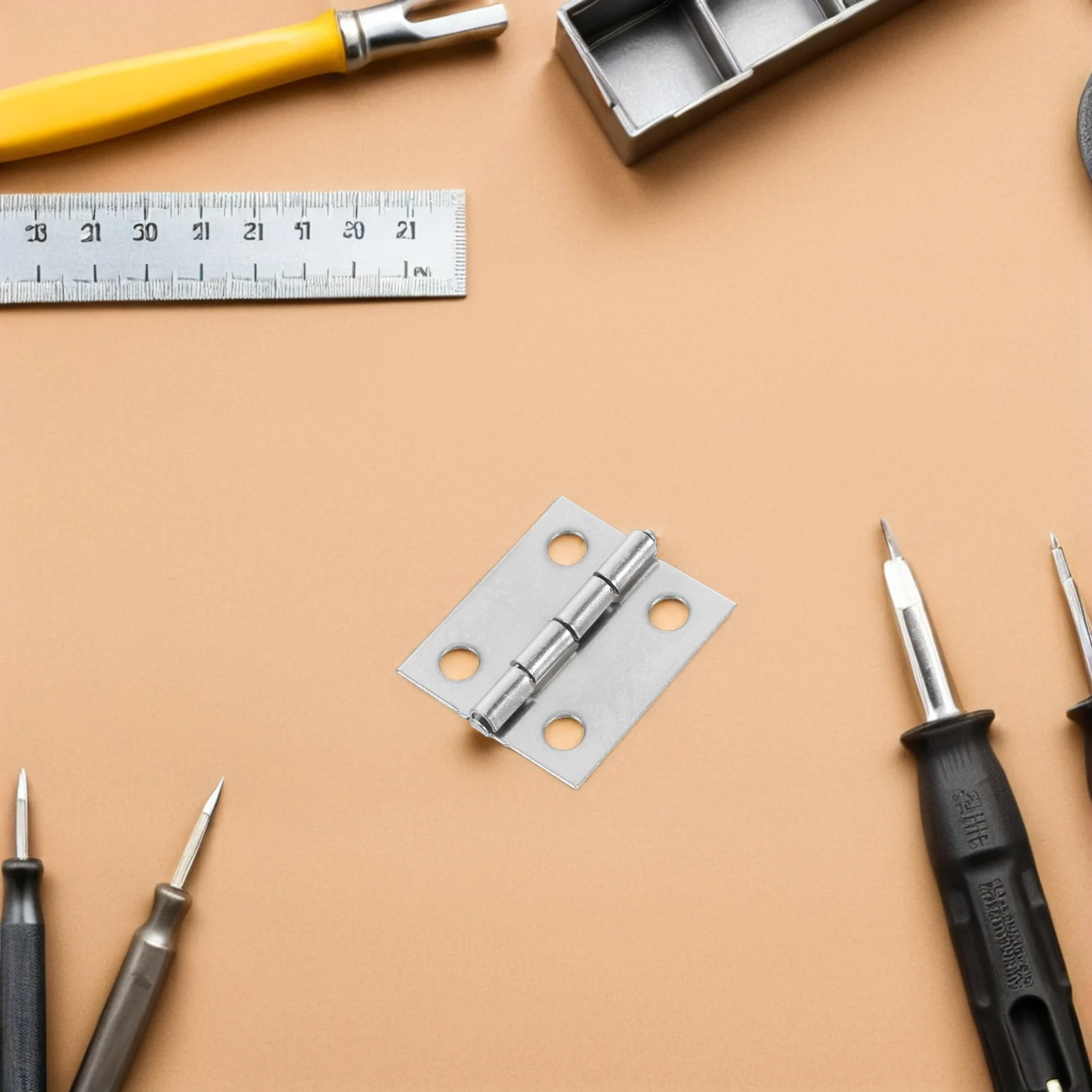 

50pcs Mini Hinge Set Small Hinges for Crafts Cabinet Wood Tiny Projects Durable Iron Hardware Kit Compact Design Easy