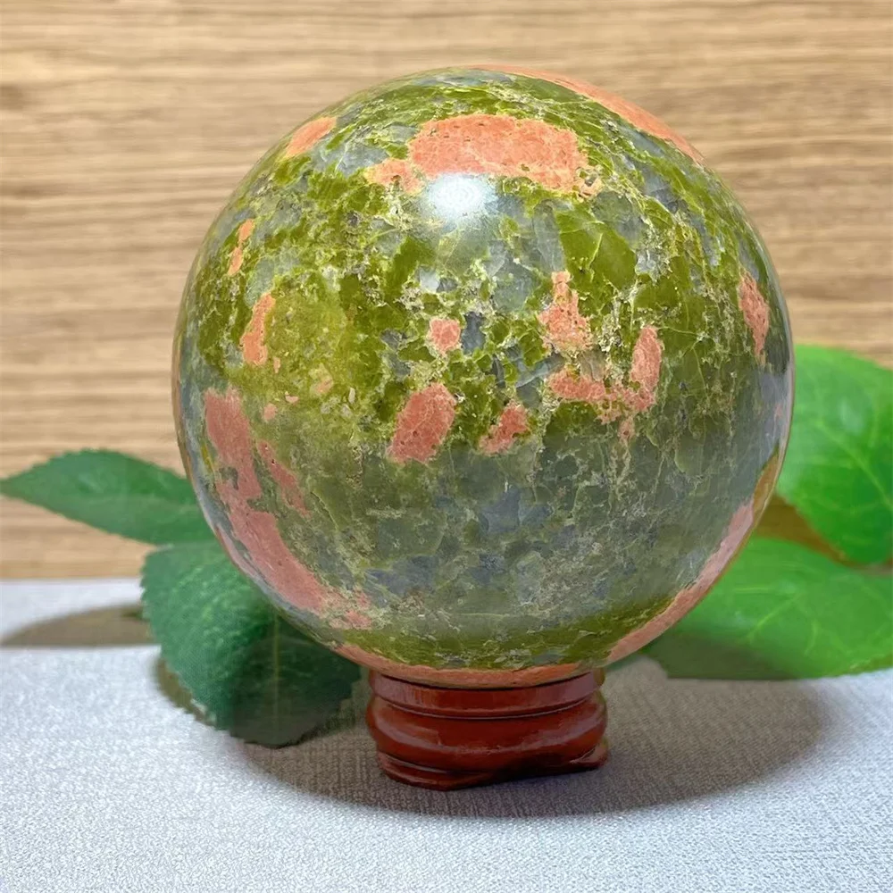 Unakite Sphere Ball Crystal Natural Stone Quartz Specimen Carving Minerals Energy Feng Shui Healing Spiritual Reiki Home Decora