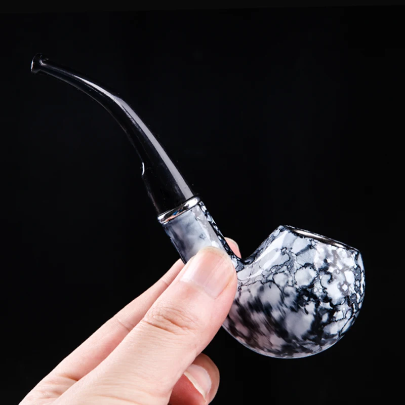 New Stone Style Tobacco Pipe Cigarette Durable Cigar Pipes Smoking Pipe Gift for Family Friend Smoke With Retail Pa CF702