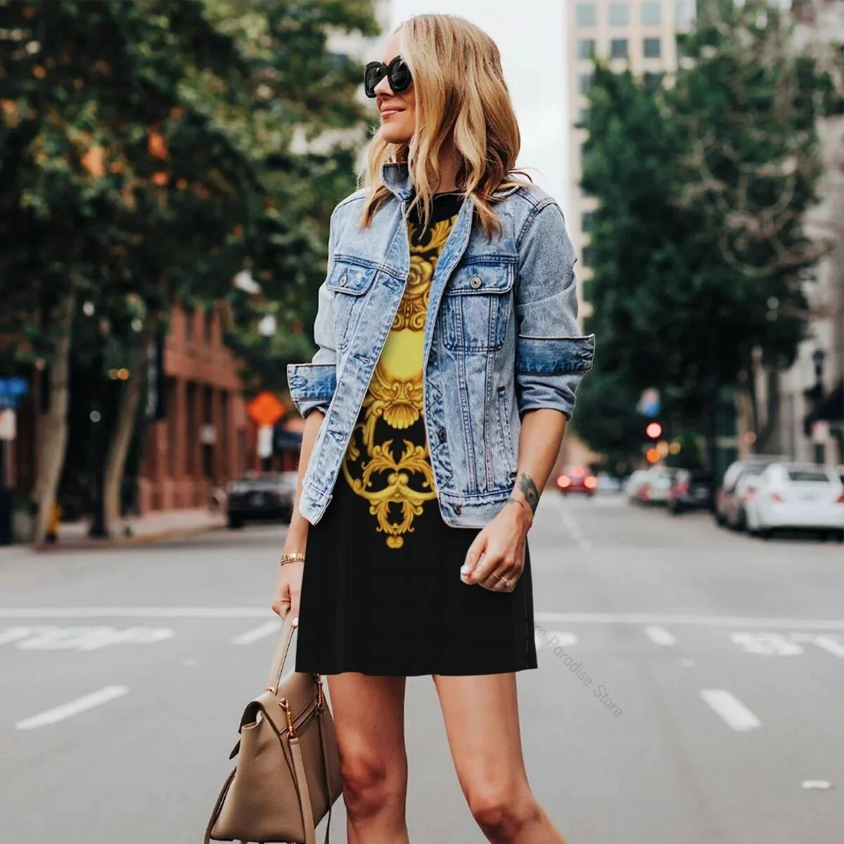 Robes de luxe baroques pour femmes, vêtements sans manches, col rond, longueur, 2025