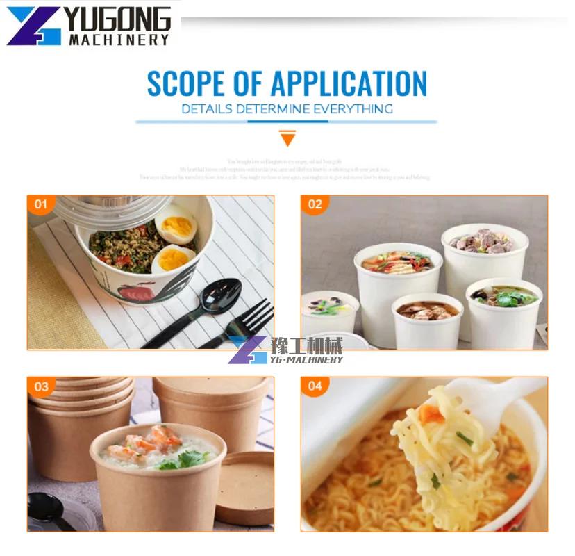 Disposable Kraft Paper Soup Bowl Fully Automic Porridge Bucket Popcorn Bucket Food Container Making Machine for Sale