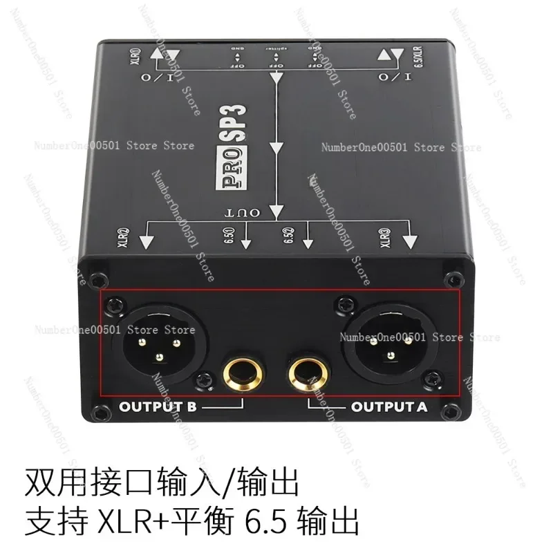 

6.5XLR distribution divider one in three out audio isolator elimination current sound divider