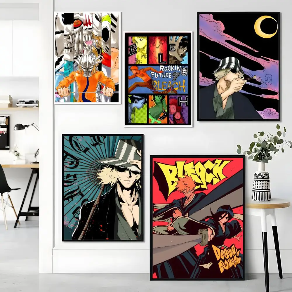 Pôster B-Bleach Urban Vibe Premium HD para decoração de parede autoadesiva – Descole e Cole, sem resíduos