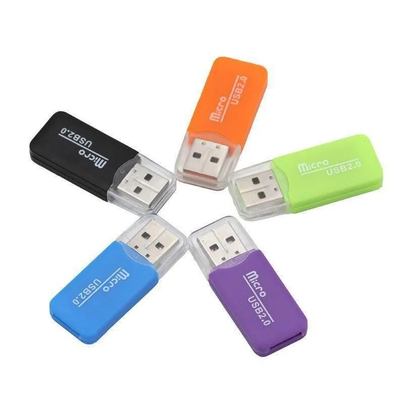 Mini USB 2.0 Portable Memory Card Reader Adapter for PC SD TF T-Flash Laptop Computer