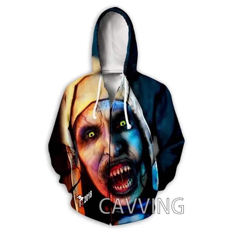 

New Fashion 3D Print Movie The NUN Zipper Hoodies Zip Up Hooded Sweatshirts Harajuku Hoodie Hip Hop Sweatshirts Z01