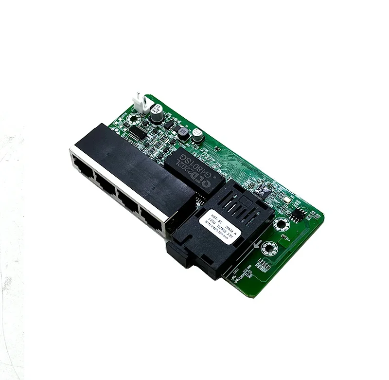 光ファイバメディアコンバータ,4ポート,802.3at,af,48v,poe10,100m, 1ポート,20km, 1.25,1310a,1550b sc