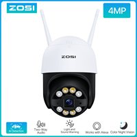 ZOSI Wifi PTZ Camera 2MP/3MP/4MP Starlight Night Vison Surveillance Outdoor IP Camera 2-Way Audio AI Human Detect Wireless Cam