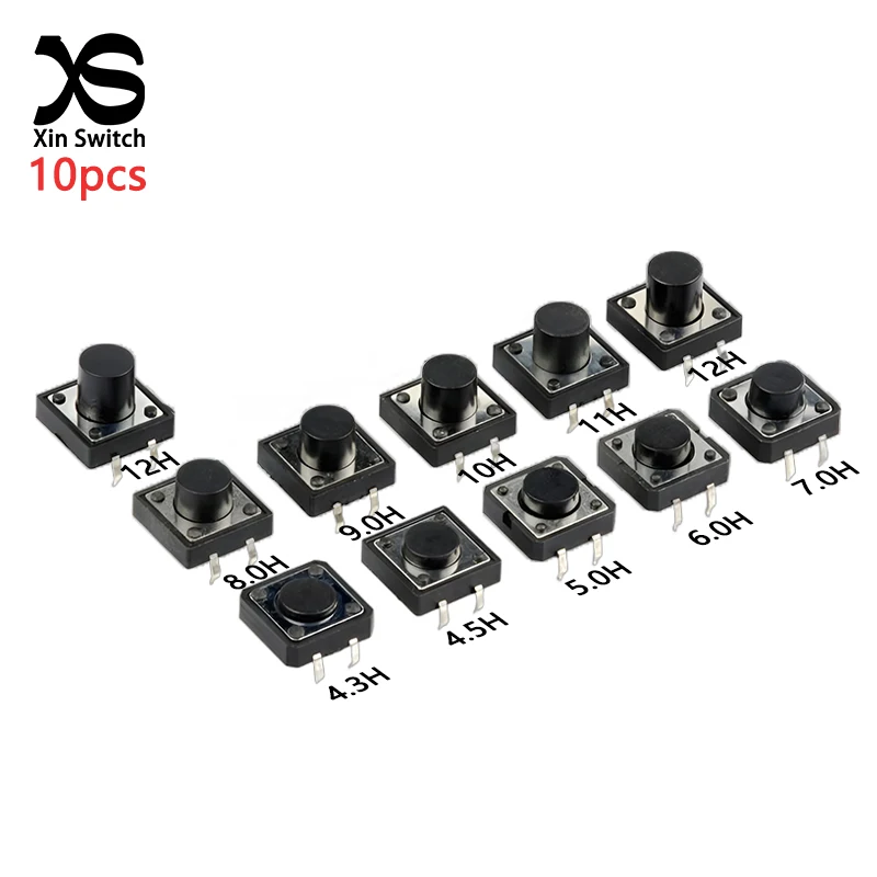 10Pcs 12X12 Tact Sw…