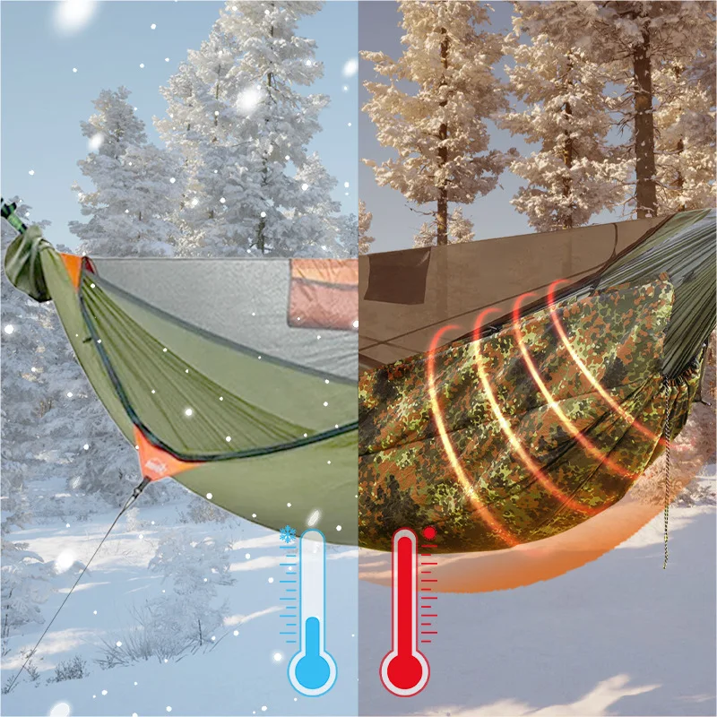 Ridge Line Hammock Shelter with Full Setup: Mosquito Net, Weather Fly, Pad & Bag, for Fast Deployment & Max Protection