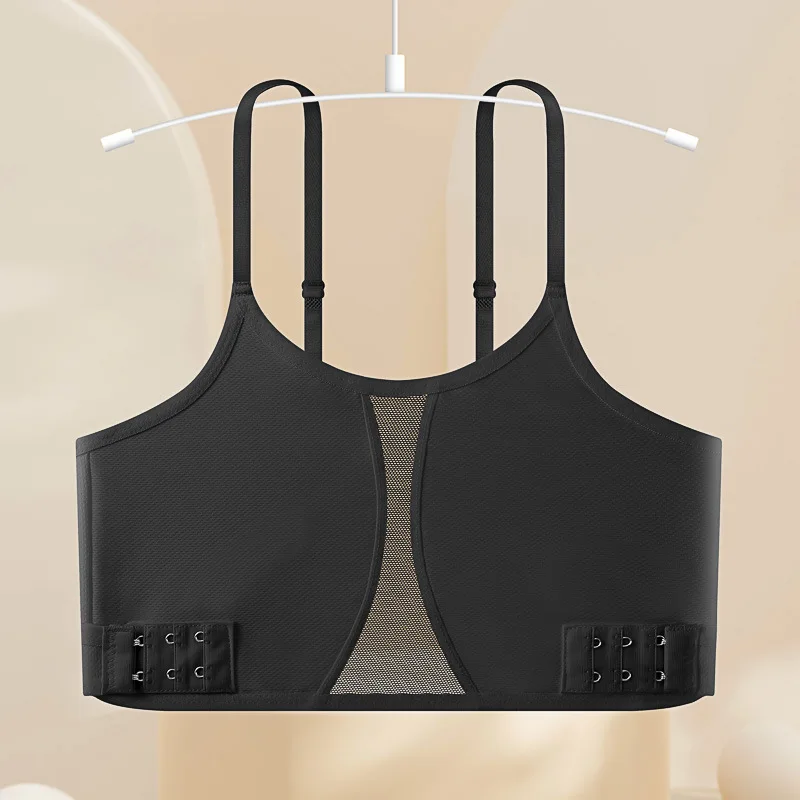 Women Breathable Chest Breast Binder Side Buckle Short Vest Tops Chest Binder Underwear Tank Tops Lesbian Corset Chest Wrap