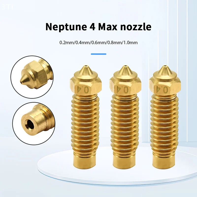 فوهات فولاذية صلبة نحاسية فاخرة 0.2-1.0 مم لـ Elegoo Neptune 4 Plus/Max