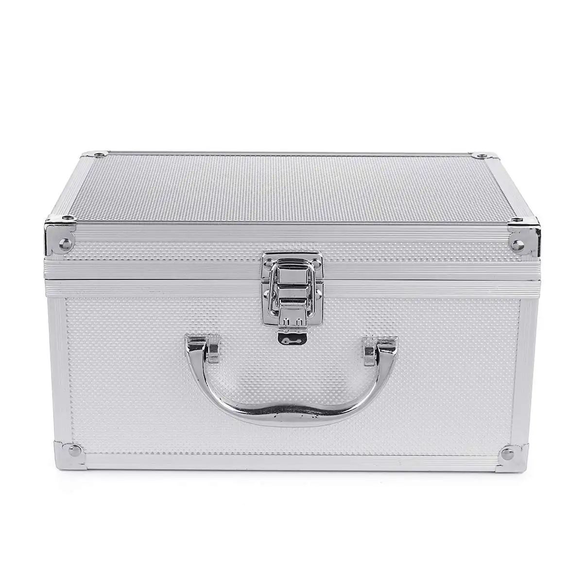 Portable Aluminum Tool Box, Large Safety Equipment Toolbox, Instrument Storage Case, Suitcase with Sponge, Impact Resistant