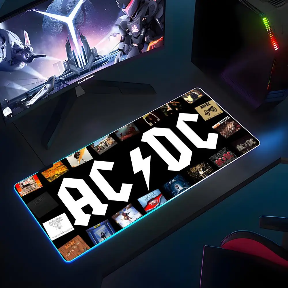 

Rock Band A-AC DC Mouse Pad RGB Rubber Antislip Keyboard Pad 40x90cm Mousepad Gaming Accessories XXL Office Computer Mat