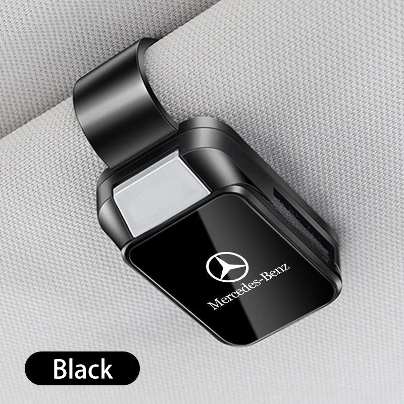

Car Sunglasses Holder Car Magnetic Leather Clip Card Ticket Holder Auto Sun Visor Glasses Box Decoration For Mercedes Benz W205