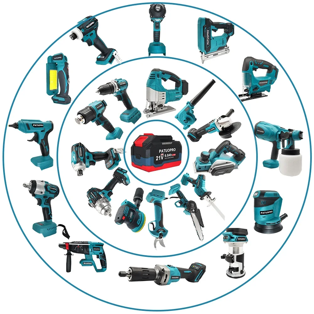 Imagem -06 - Bateria de Lítio Recarregável para Makita Ferramentas Elétricas sem Fio Chave Serra Broca Moedor Chave de Fenda 18v 21v 2.0 4.0 6.0ah
