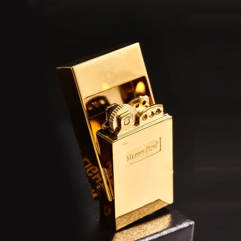 

New Retro Trench Open Flame Lighter Elegant Pull Style Grinding Wheel Lighter Old-Fashioned High-end Lighter Men's Smoking Gift