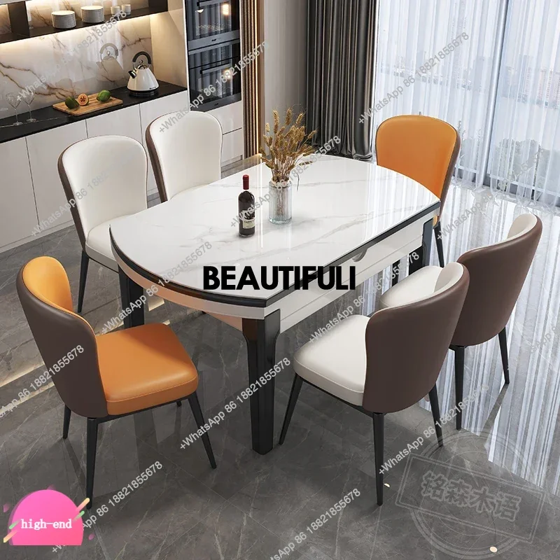 

Дизайнерские современные обеденные столы, белые скандинавские складные натуральные обеденные столы для ресторана, кухонный салон Mesas De Comedor, мебель для дома