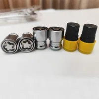 Tuercas de bloqueo de rueda de coche de acero de seguridad, antirrobo de alta calidad, M12X1.5, M12X1.25, M14X1.5, 4 tuercas + 2 llaves, 36mm