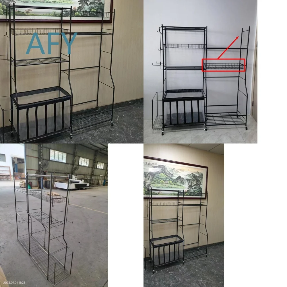 Golf Ball Storage Rack for Portable Sports Equipment Organizer Adjustable Rolling Shelf with Wheels for Home Garage Gym