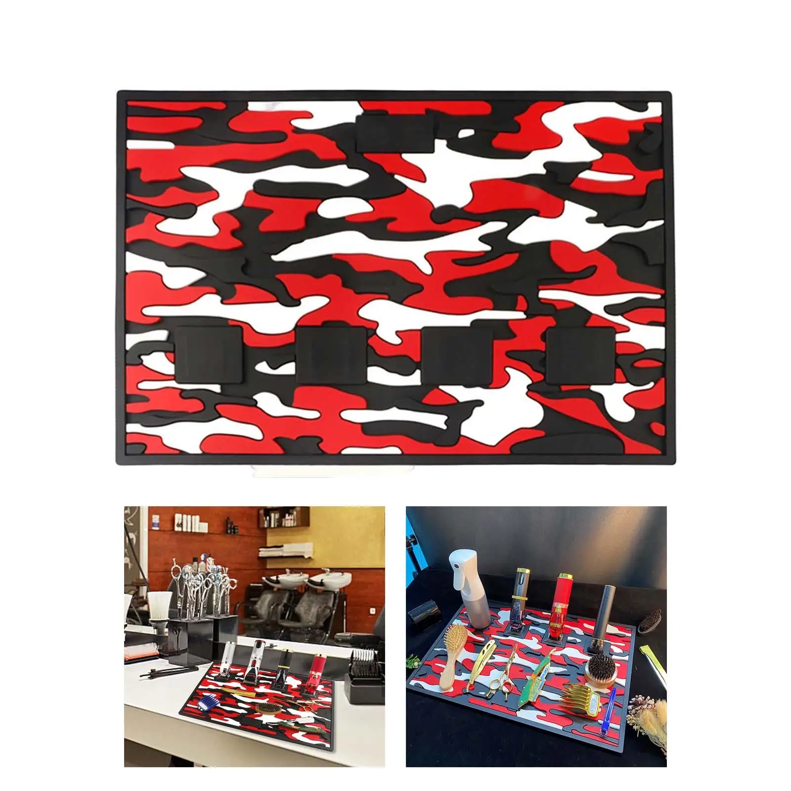 

Magnetic Barber Mat Magnet Strip Silicone Hair Clippers Mat for Hairdressing