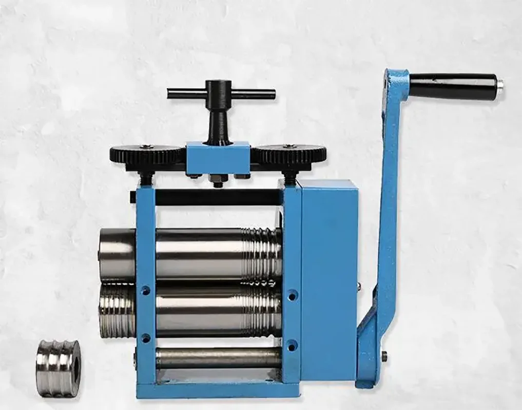 

Jewelry Rolling Mill Machine Gear Ratio 1:2.5 Wire Roller Mill 0.1-7mm Press Thickness Manual Combination Rolling Mill