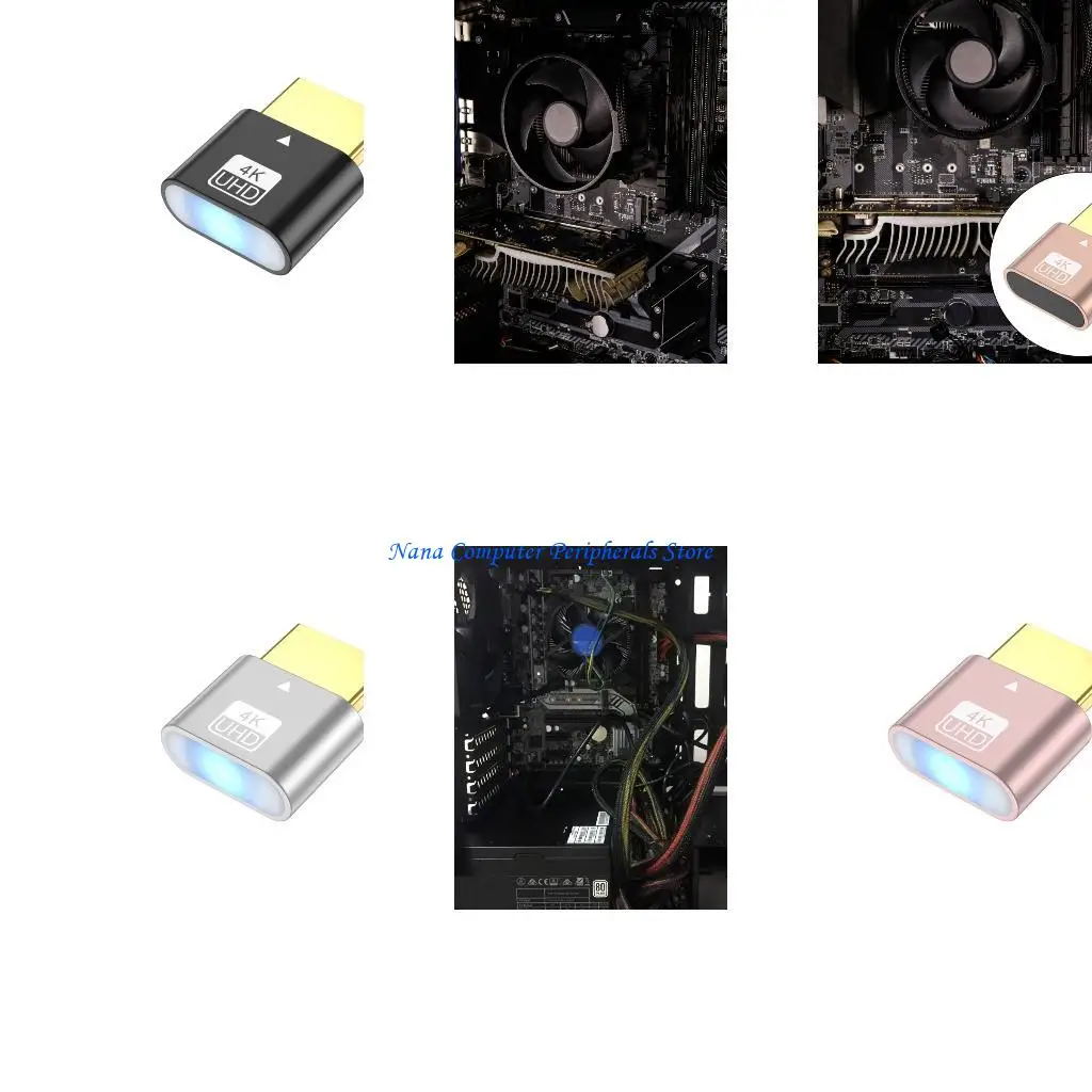 F68C 다중 작업 작업 가상 디스플레이 HDTV 더미 플러그 가상 머신 및 헤드리스 gpu를 사용한 강화 성능을위한 더미 플러그