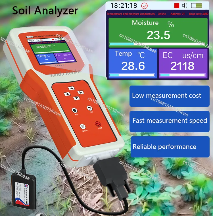 Highly sensitive digital soil nutrient meter portable moisture ec ph npk soil tester for farming