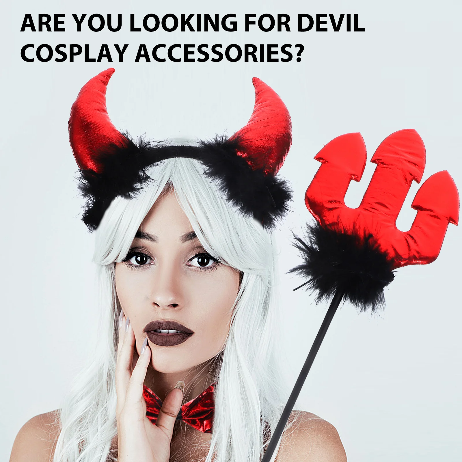 مجموعة واحدة من أغطية الرأس التنكرية مع ذيل الأذنين لمستلزمات الهالوين للأطفال وحفلات الهالوين وإكسسوارات ذات موضوع فريد