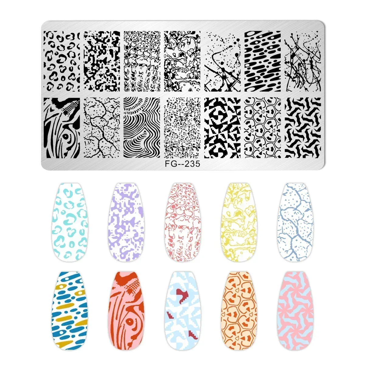 2023 New Animals Nail Stamping Plates DIY Leopard Serpentine Zebra Nail Art Stencil Stamping Template Plate Manicure Tools