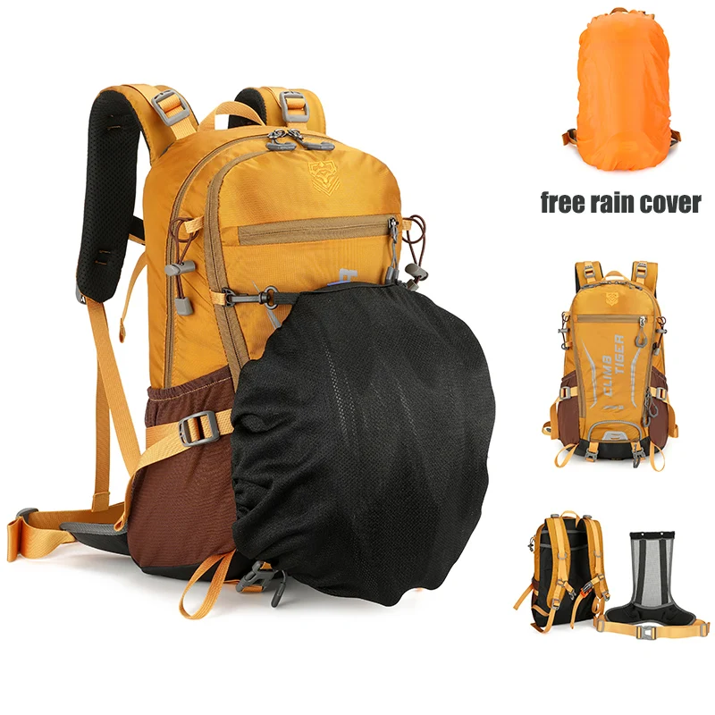 حقيبة ظهر خفيفة الوزن للمشي لمسافات طويلة للرجال والنساء، حقيبة نهارية قابلة للتنفس، تسلق الجبال، التخييم، 30 لترًا