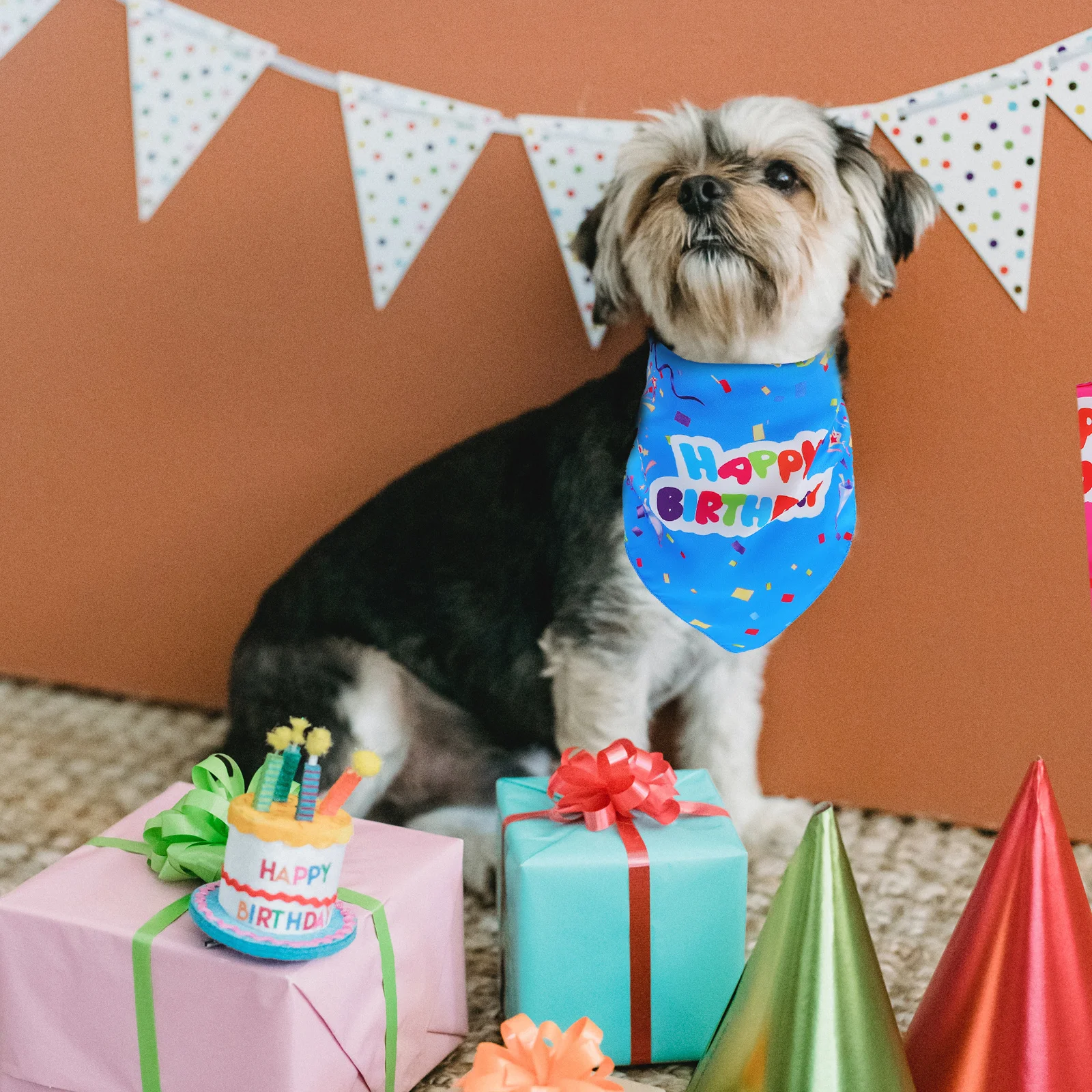 

2pcs Birthday Pet Saliva Towels, Adjustable Triangle Scarf, Cute Puppy Bibs Party Wear, Pet Dog Bandanas Birthday Dog Bib