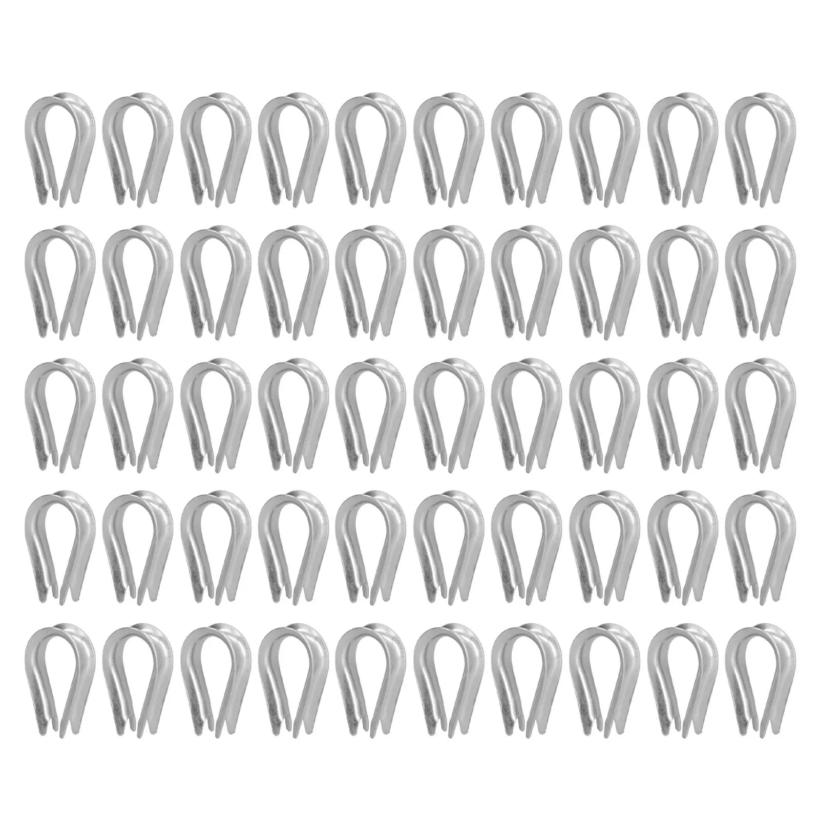50Pcs Wire Rope Thimble Stainless Steel Cable Rigging Tools for Shipbuilding Industry(M3（3mm） )