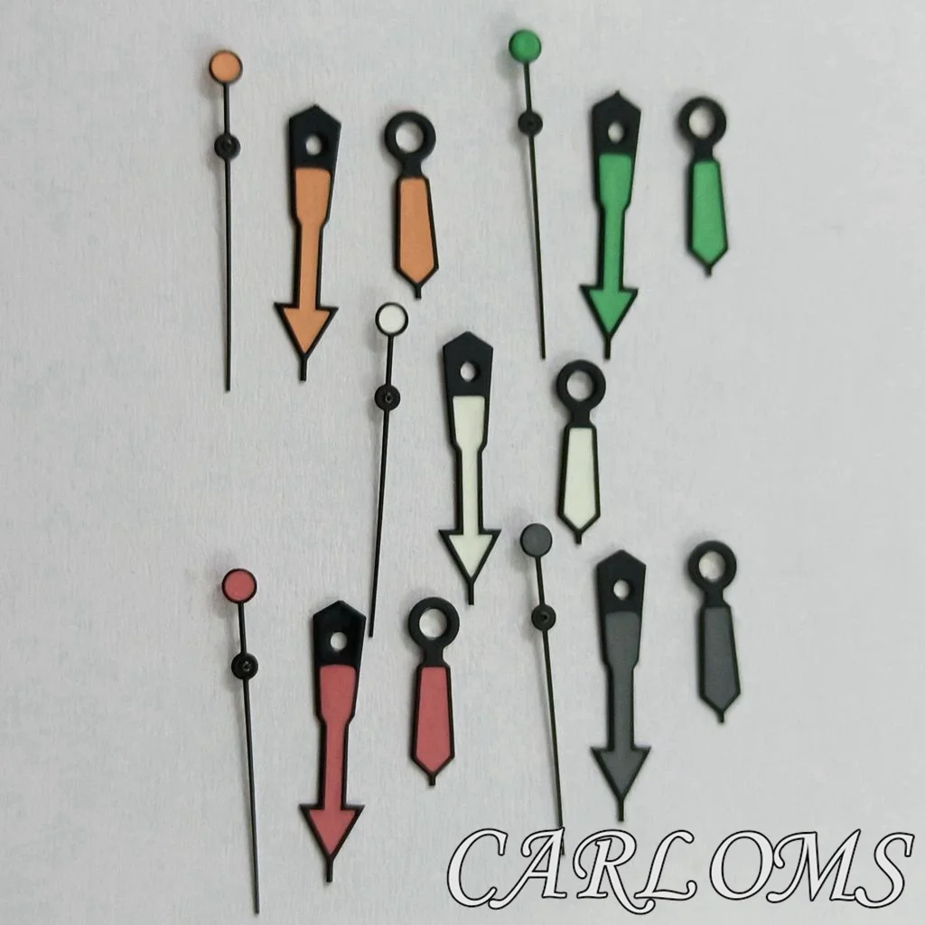 TOP NH34 NH35 NH36 7S26 7S36 4R35 4R36 Movements Black Blue Red Orange Black Watch Hands Luminous