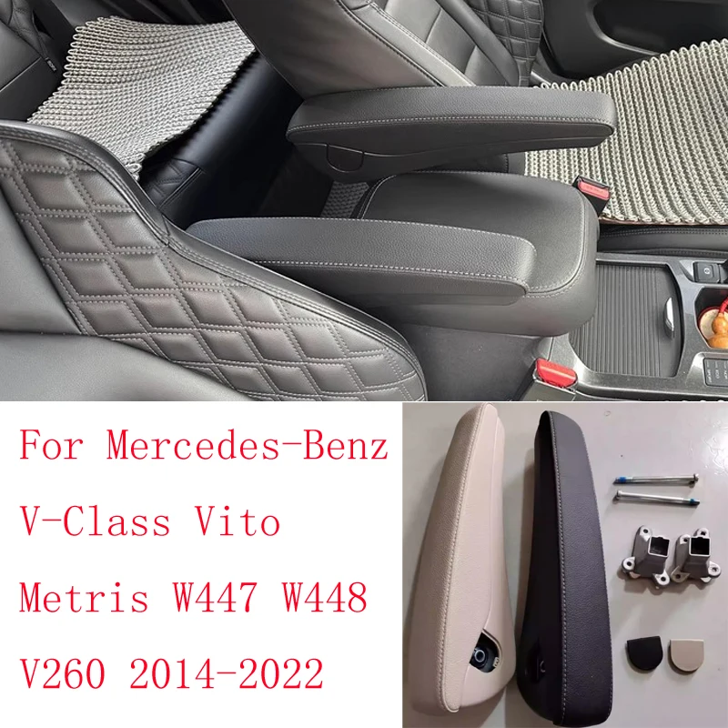 

Front Seat Fold Armrest With Adjustable Bracket For Mercedes-Benz V-Class Vito Metris W447 W448 V260 2014-2022