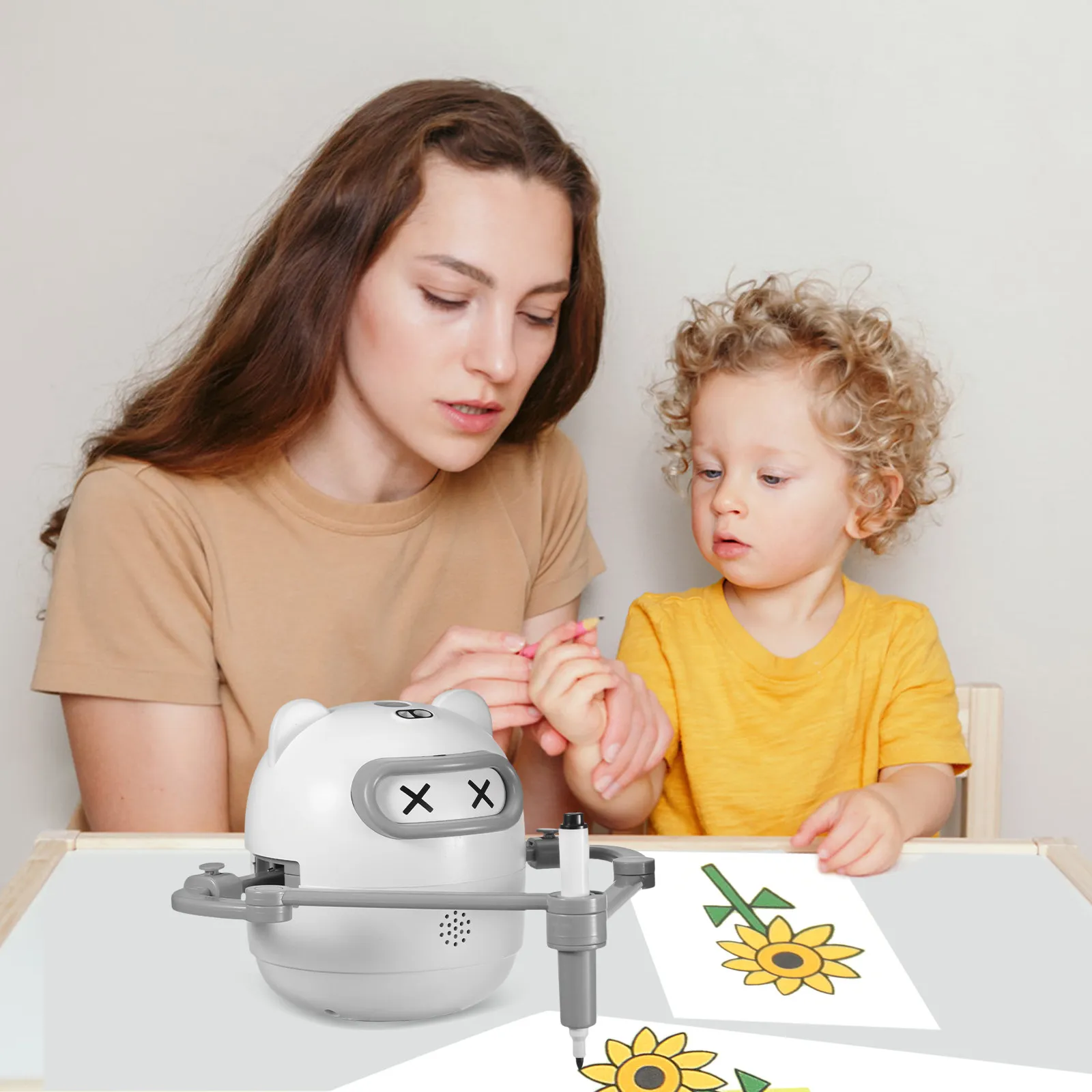Robot de dessin pour enfants, idéal pour les cours d'art, jouet STEM pour enfants, robot intelligent à commande vocale, interactif, pour l'apprentissage du codage.