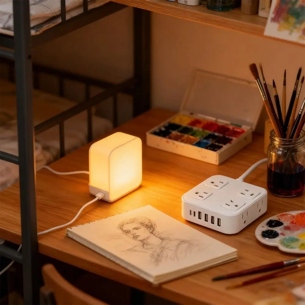 شقة التوصيل منافذ USB التوصيل قطاع 6 منافذ USB 8 منافذ التيار المتناوب يدعم أجهزة متعددة موسع الولايات المتحدة القياسية المقبس قطاع كفاءة