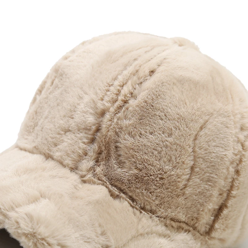 Women Baseball Cap for women Wool Sheepskin Thicken Warm Solid Lady Casual Sports Trucker Korean Snapback Bone hip hop hats