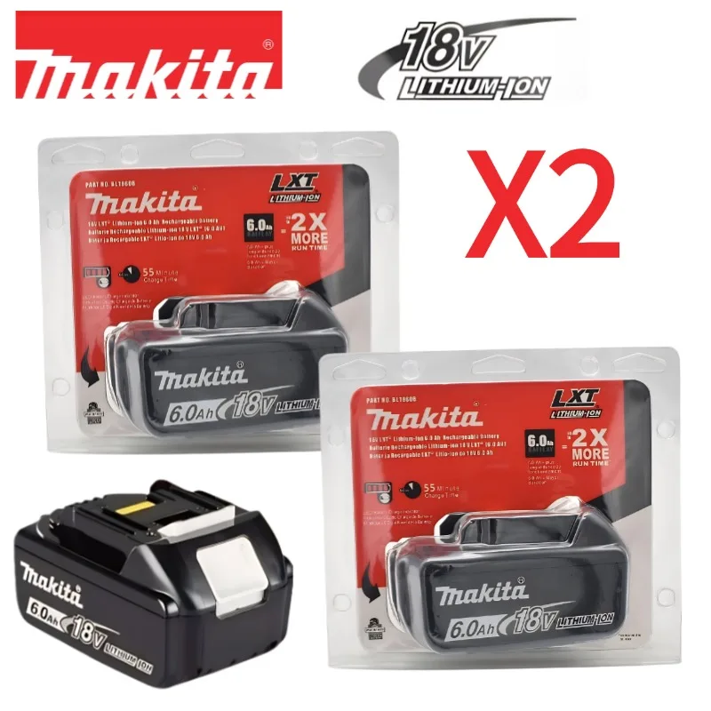 

100% Original Makita 6.0Ah 18V Rechargeable Battery for Makita 18V BL1830 BL1830B BL1840 BL1840B BL1850 BL1850B Power Tools