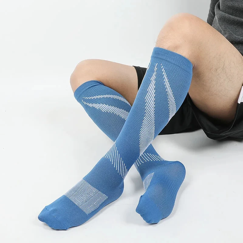 3/5/6 Double Varicose Socks Medical Diabetes Pregnancy Nurse Knee Stretch Socks Outdoor Mountain Climbing Running Bicycle Hiking