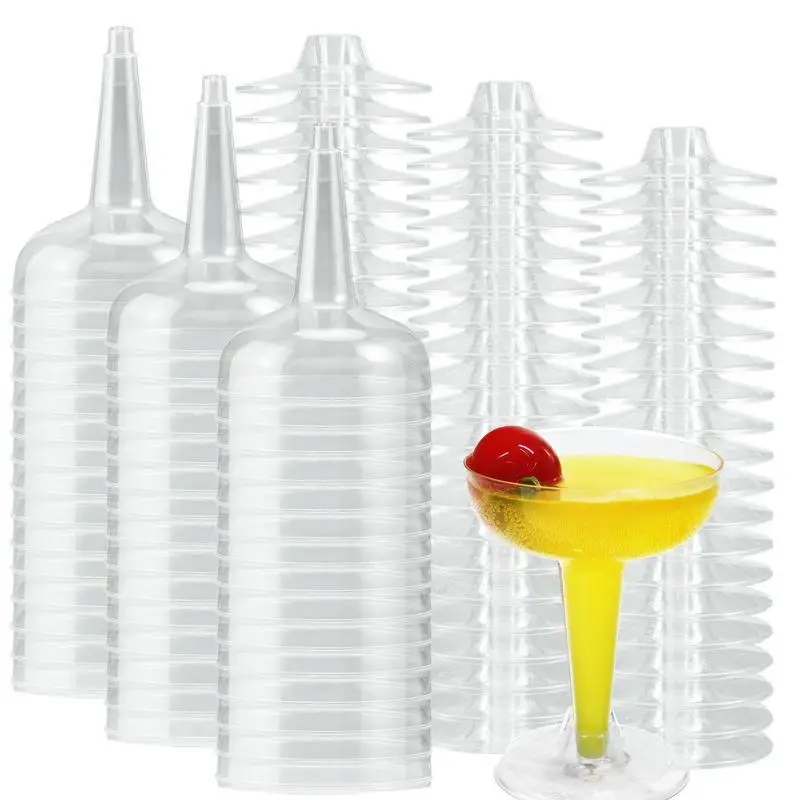 Clear Disposable Plastic Champagne Flutes 10Pcs Shatterproof Goblets for Corporate Event Office Party Celebrations