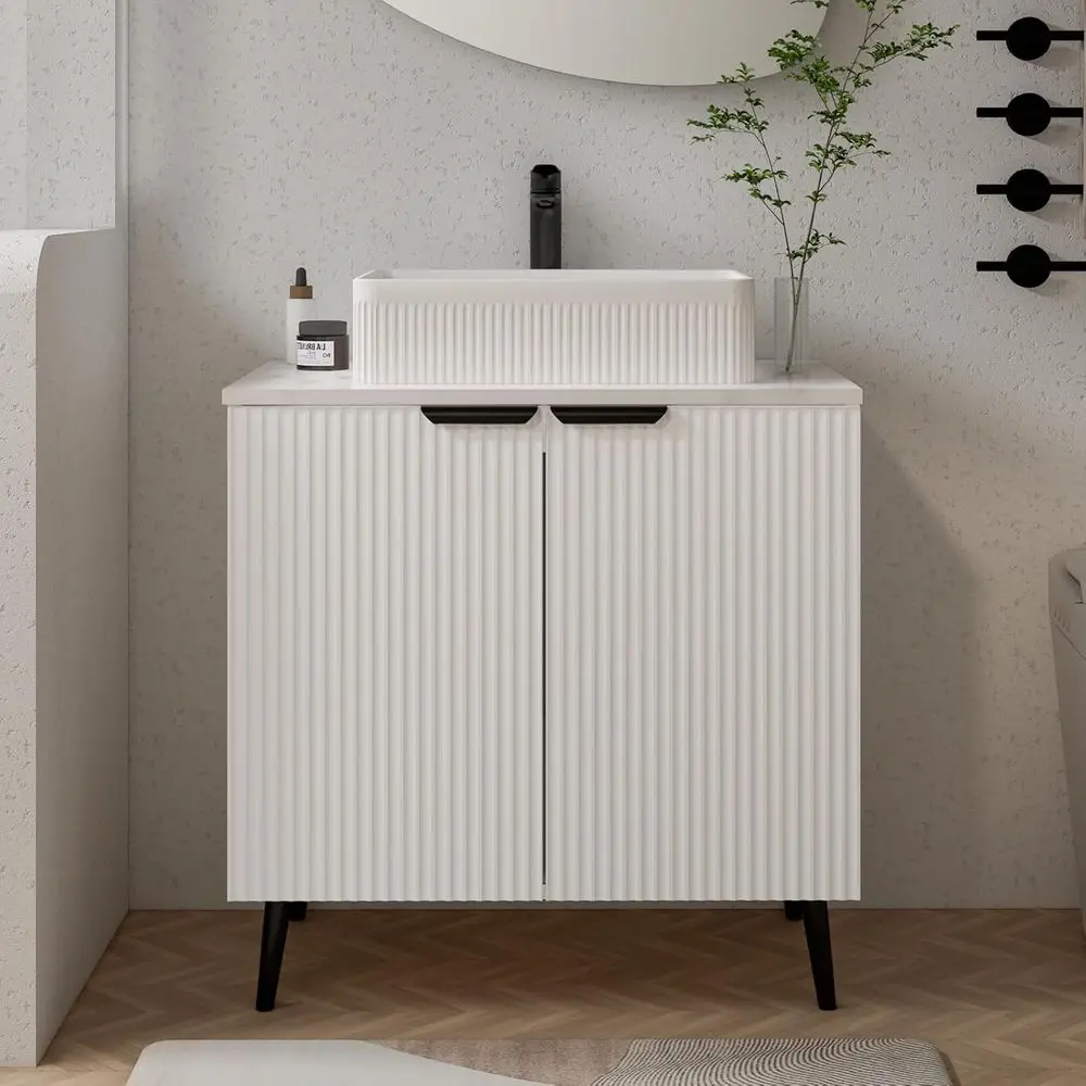 

Тумба для ванной 30 дюймов, белая, с раковиной и столешницей, отдельно стоящая тумба для ванной с 2 выдвижными ящиками