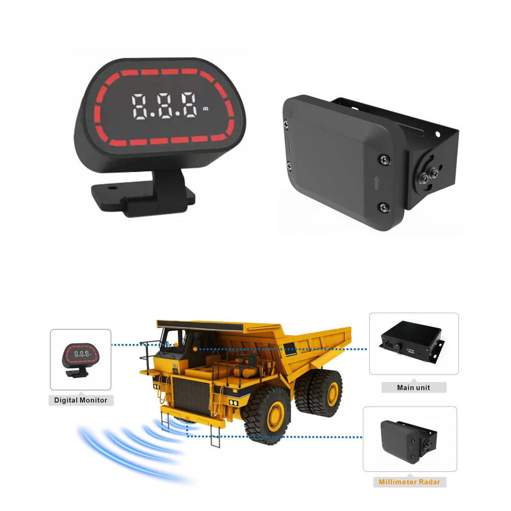 All Weather Object Detection Collision Avoidance 77GHz Millimeter Wave Radar System for Heavy Mining Trucks Fleet Safety