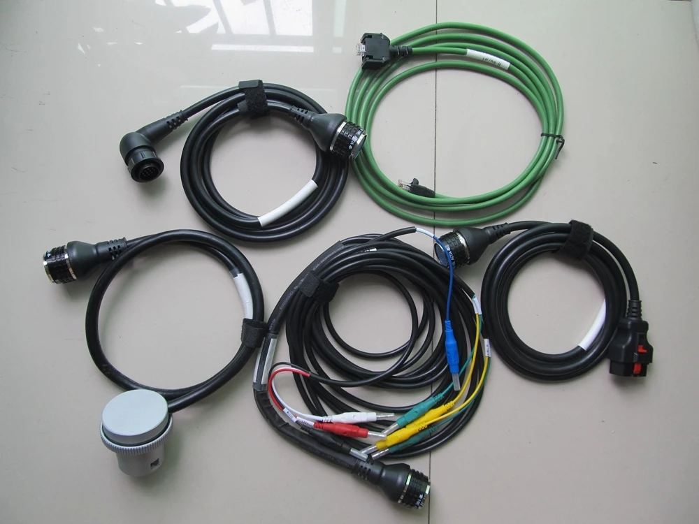 

MB SD Connect C5 Полный кабель MB Star C5 работает для автомобилей и грузовиков C4 OBD 5 кабелей
